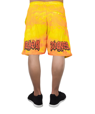 Chinatown Market Unholy Jumper Mesh Shorts in Orange