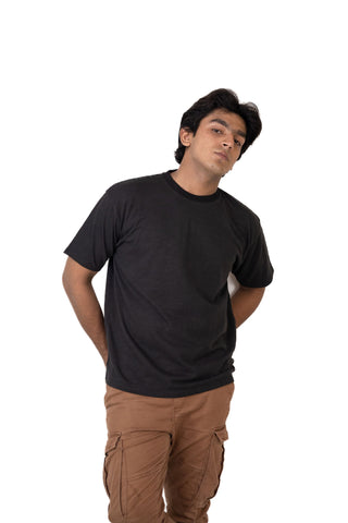 Black Plain Baggy shirt